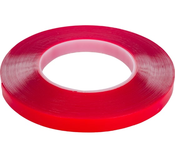 Изображение товара Акриловая двусторонняя клейкая лента Holex 12 мм х 10 м, 1 мм, прозрачная, блистер HAS-93922