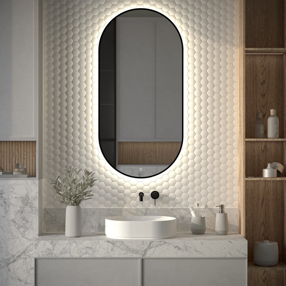 Изображение товара Зеркало с LED-подсветкой DEFESTO 60x120 см сенсорный выключатель