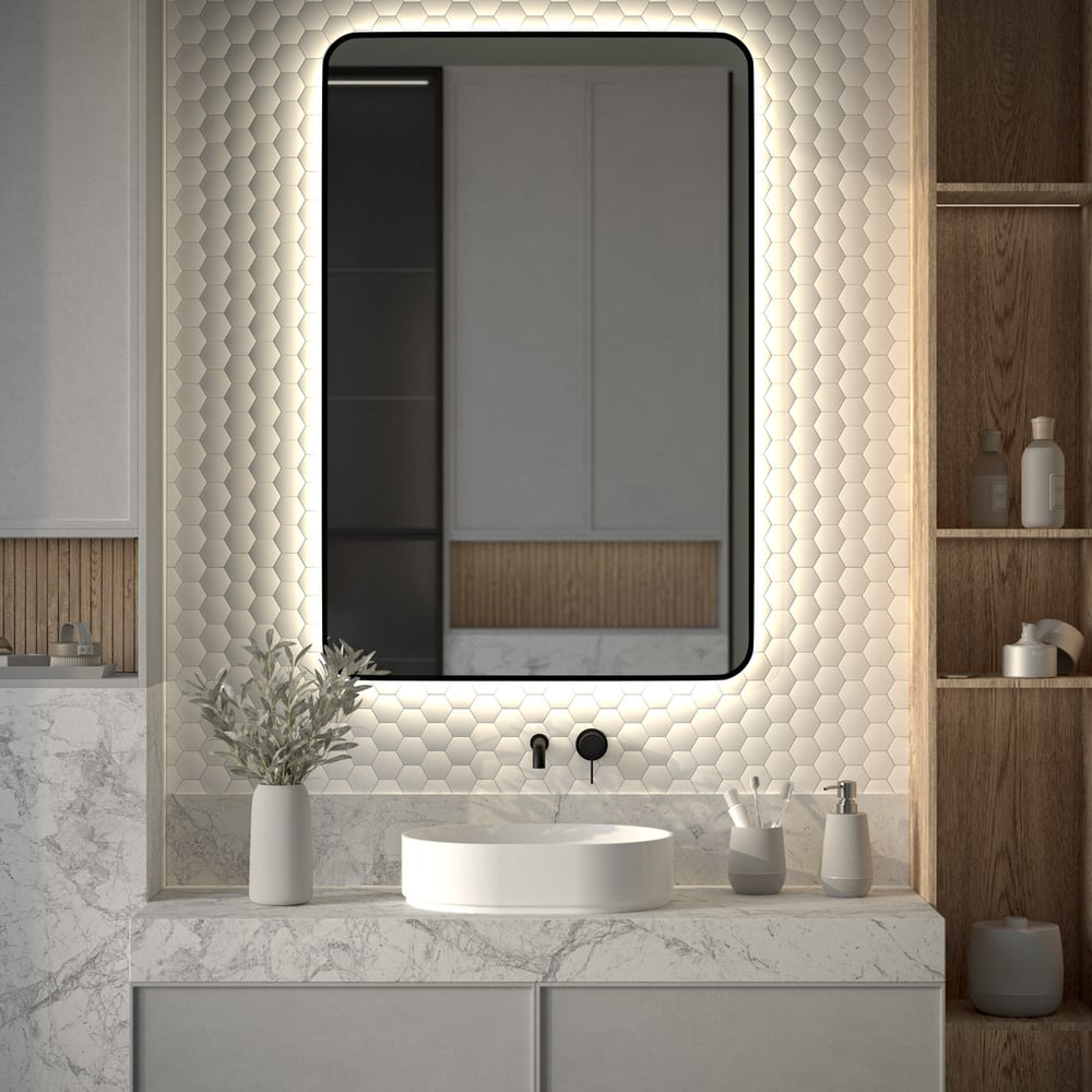 Изображение товара Зеркало с окантовкой и LED-подсветкой DEFESTO Aura DF 2970 80x120 см