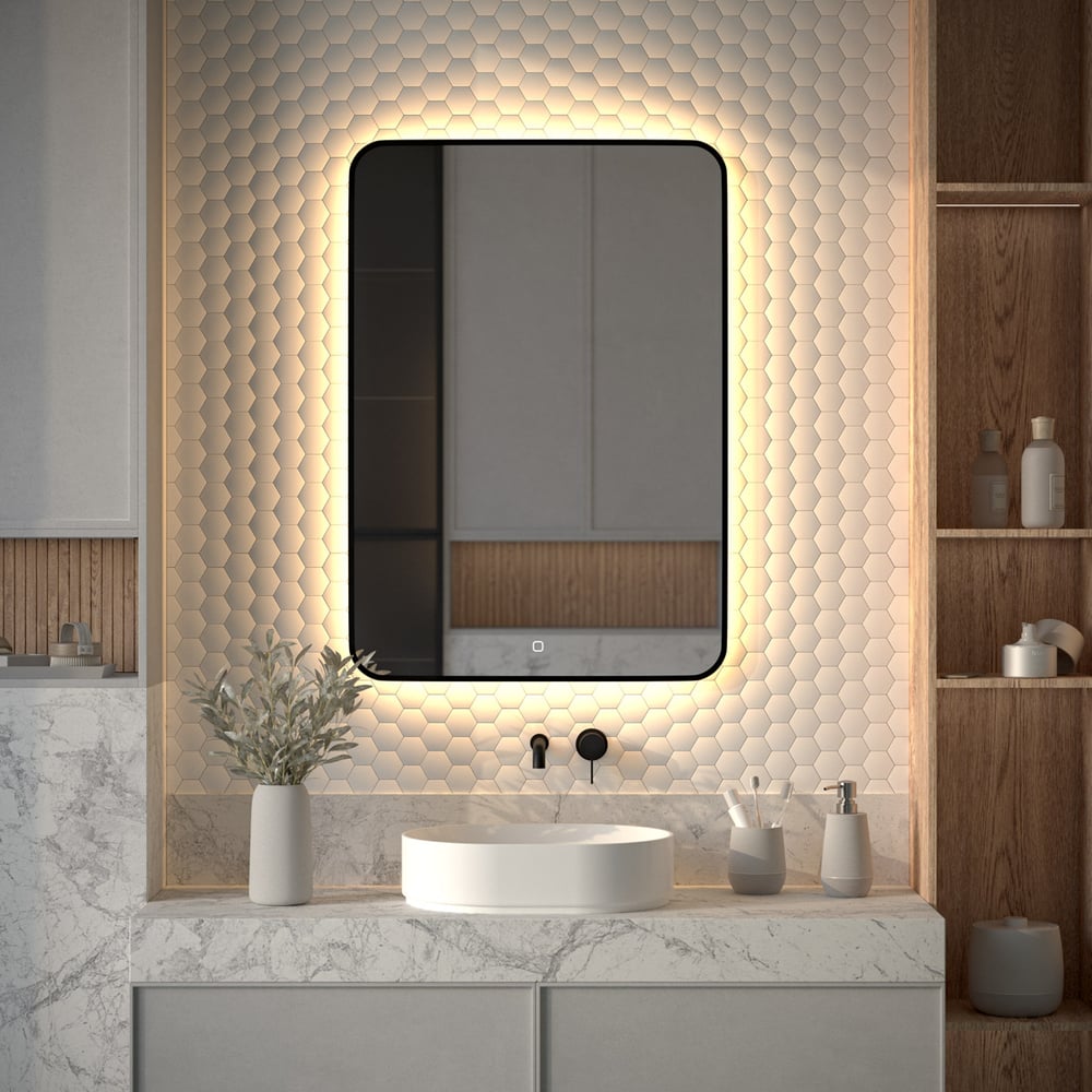 Изображение товара Зеркало с LED-подсветкой DEFESTO 70x100 см сенсорное Aura DF 2979S