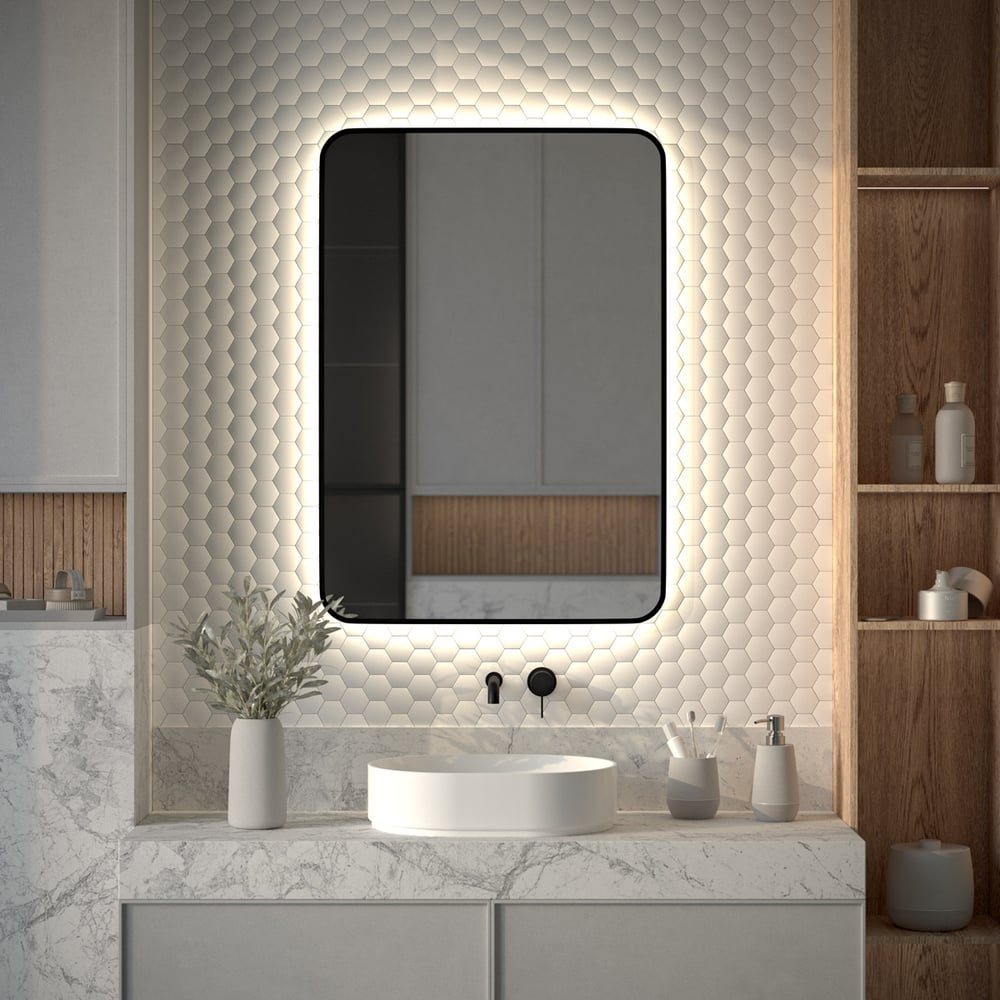 Изображение товара Зеркало с LED-подсветкой DEFESTO 70x100 см modern Aura DF 2969 без рамы