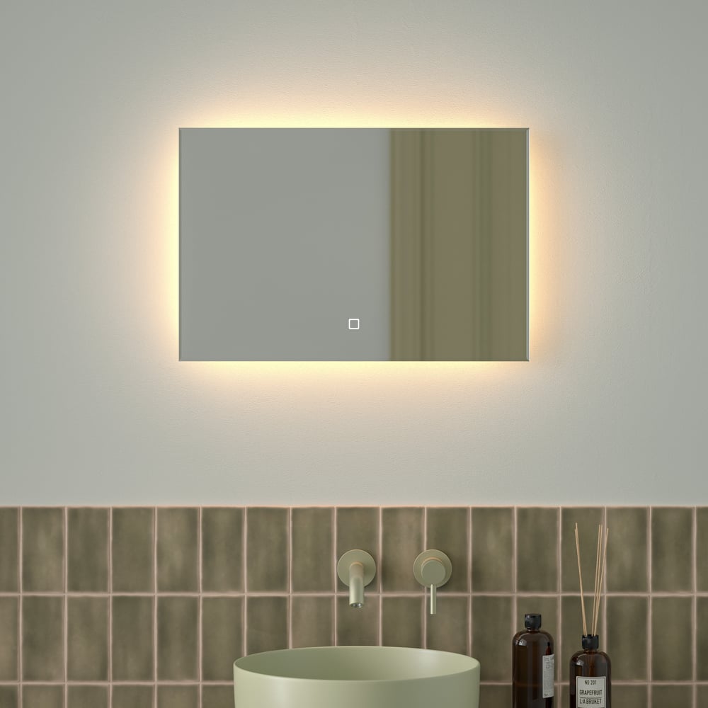 Изображение товара Зеркало DEFESTO с LED-подсветкой 60x40 см с сенсорным выключателем