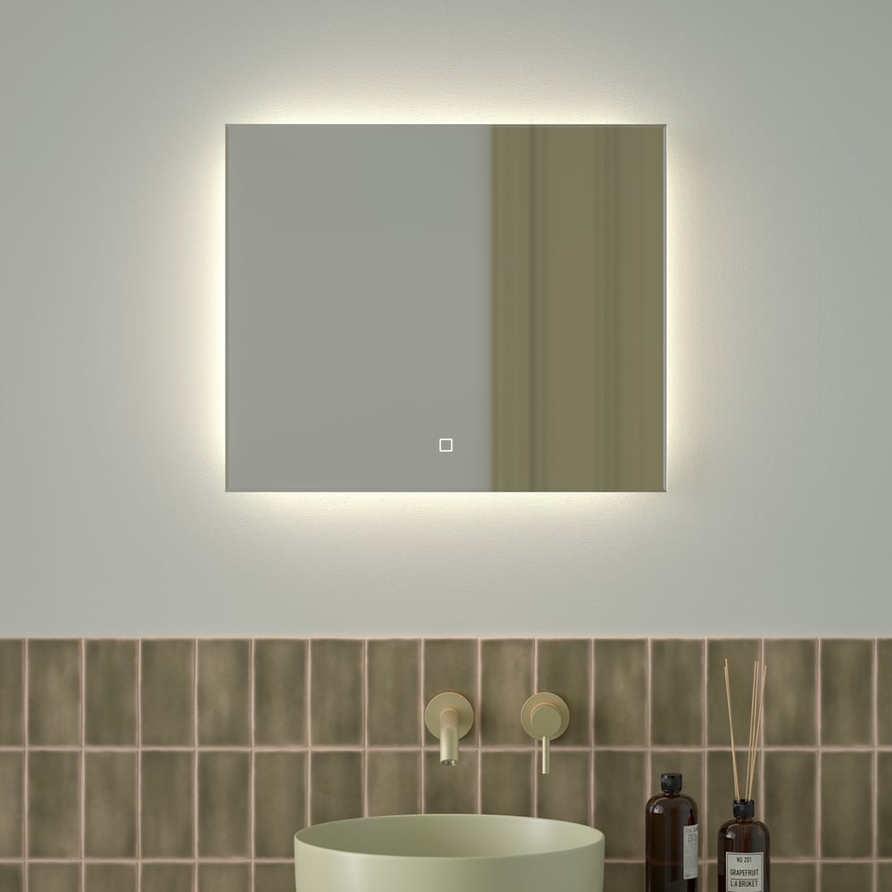 Изображение товара Зеркало с фацетом и LED-подсветкой DEFESTO GLOW DF 2503SH 60x50 см