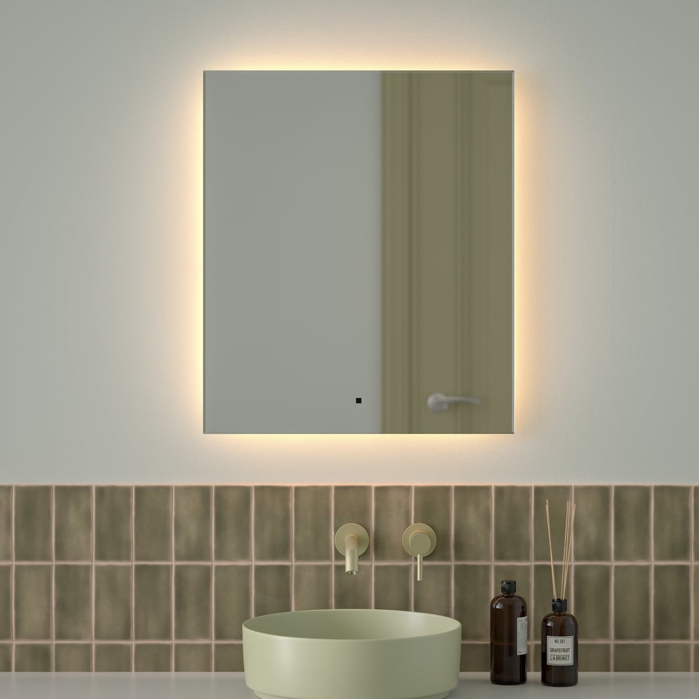 Изображение товара Зеркало с фацетом и LED-подсветкой DEFESTO GLOW DF 2516R 60x70 см