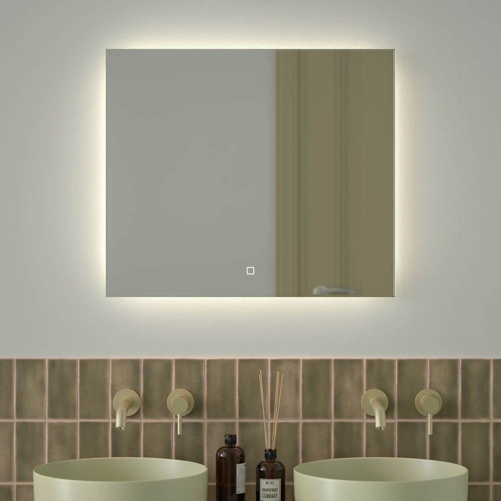 Изображение товара Зеркало с фацетом и LED-подсветкой DEFESTO GLOW DF 2506SH 70x60 см