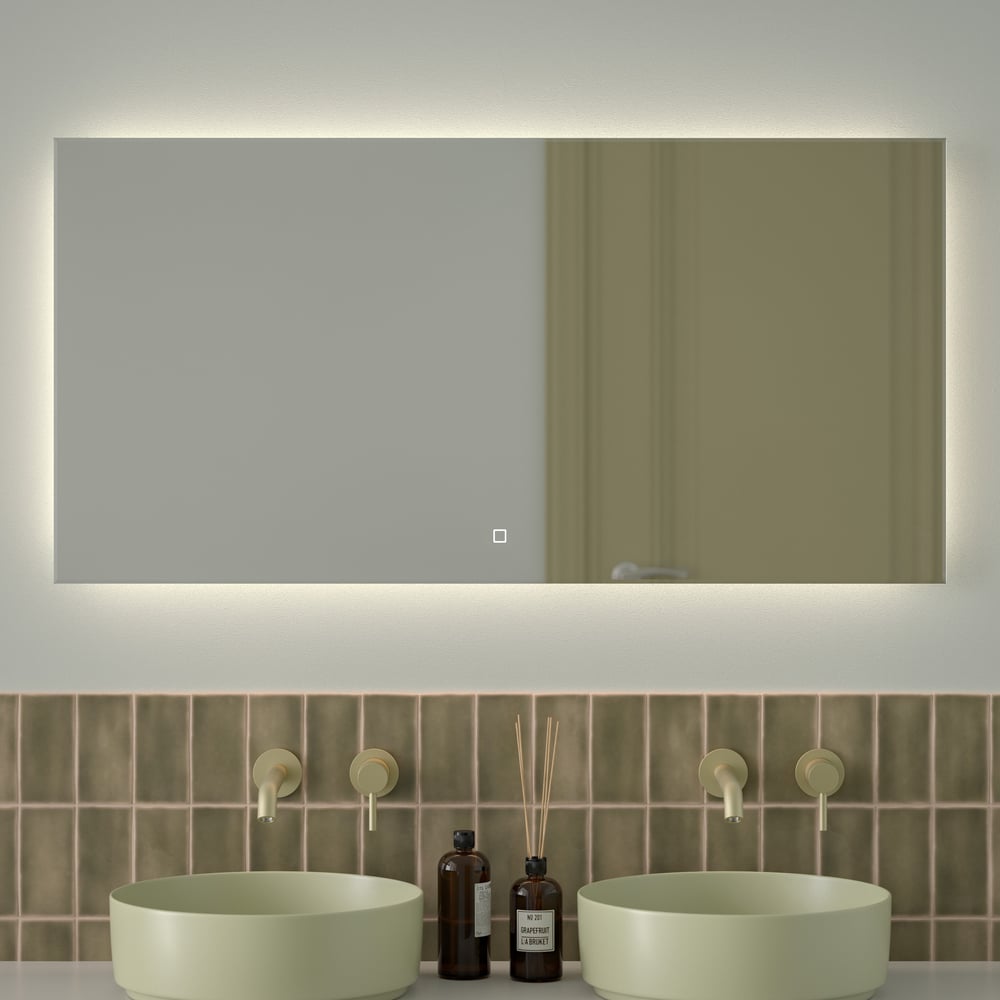 Изображение товара Зеркало с фацетом и LED-подсветкой DEFESTO GLOW DF 2508SH 120x60 см