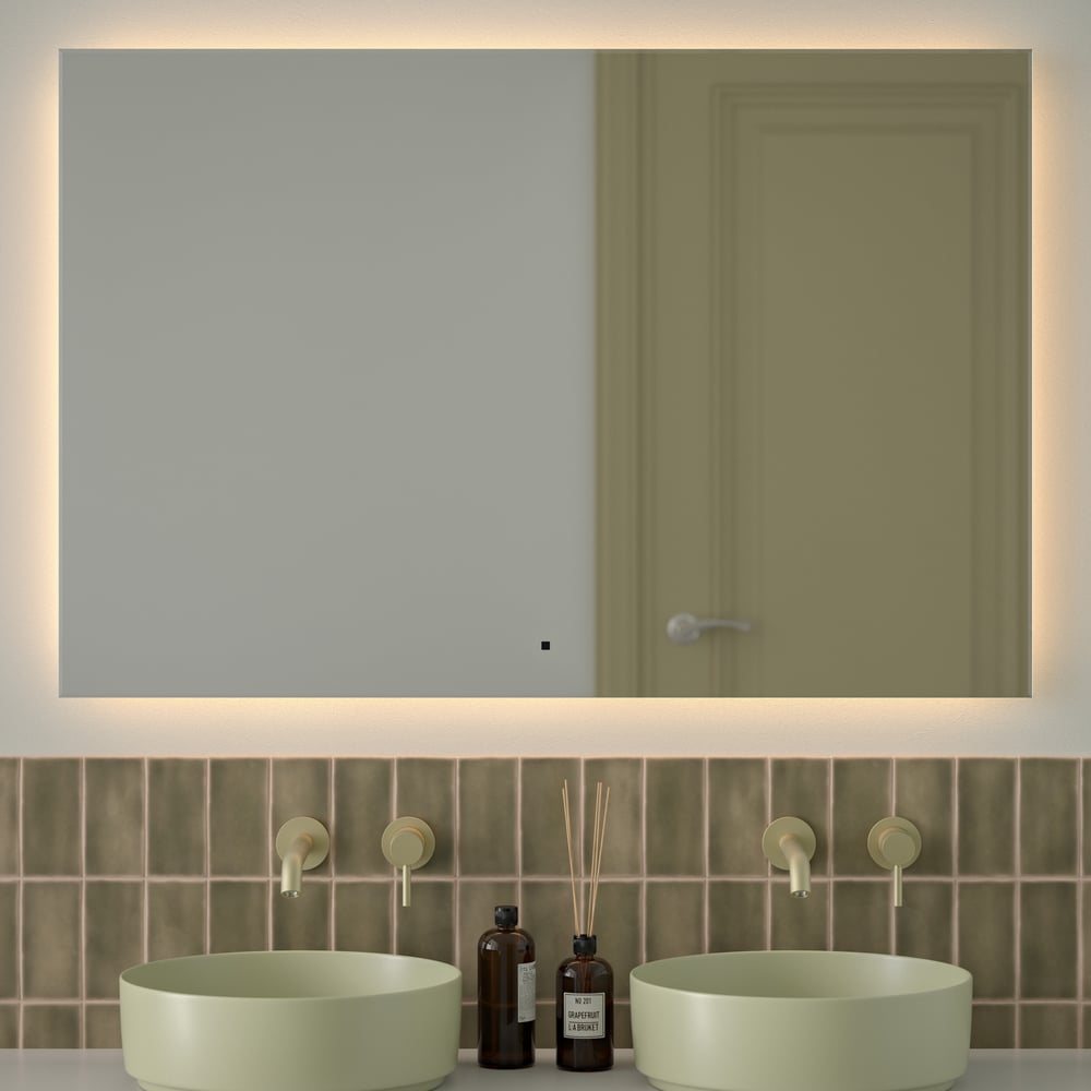 Изображение товара Зеркало с фацетом и LED-подсветкой DEFESTO GLOW DF 2520RH 120x80 см современное настенное