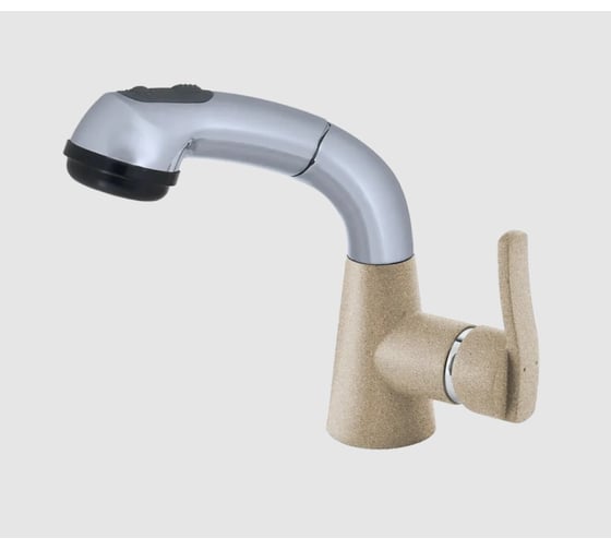 Изображение товара Смеситель для кухни GranFest Композит боковой с выдвижной лейкой D-40мм 3773 песочный