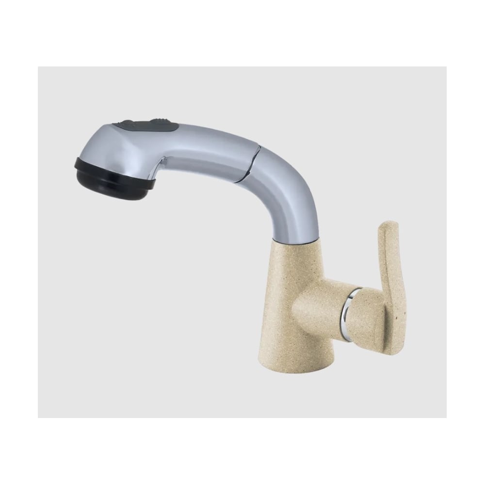 Изображение товара Смеситель для кухни GranFest Композит боковой с выдвижной лейкой D-40мм 3773 кашемир