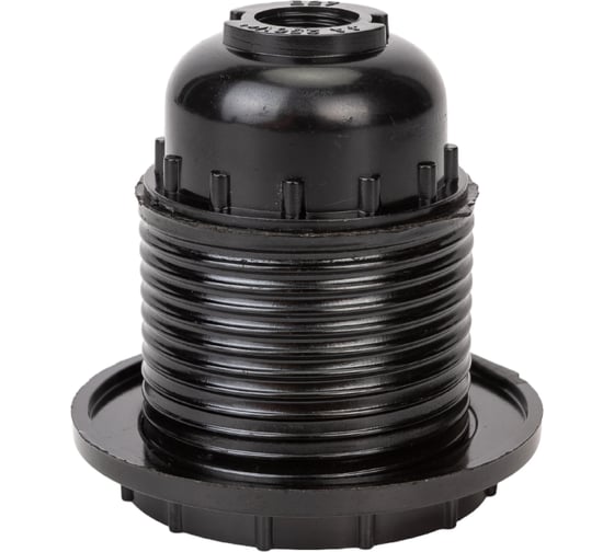 Изображение товара Патрон с кольцом ЭРА Е27, бакелит, черный Б0044084