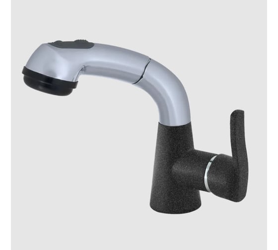 Изображение товара Смеситель для кухни GranFest Композит боковой с выдвижной лейкой D-40мм 3773 графит
