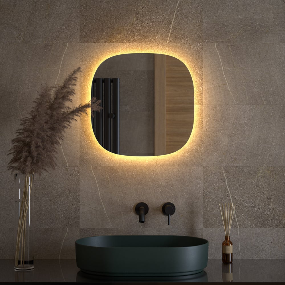 Изображение товара Зеркало DEFESTO с LED-подсветкой 12W 50x50 см для ванной и спальни