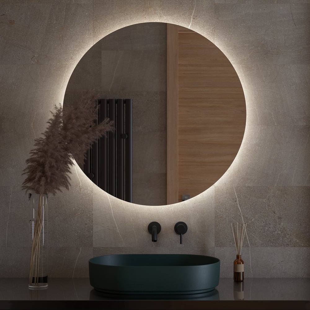 Изображение товара Зеркало DEFESTO с LED-подсветкой 28W Ø90 cm Без выключателя, Нейтральный белый свет OPTI DF 2846