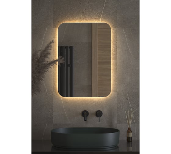Изображение товара Зеркало DEFESTO с LED-подсветкой 50x70 см Без выключателя, Теплый белый свет OPTI DF 2814