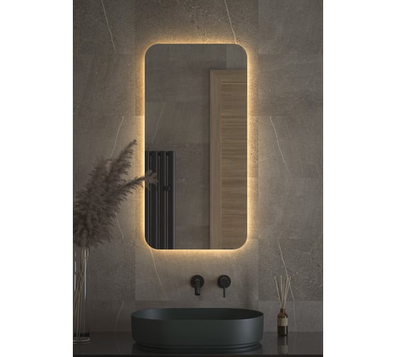 Изображение товара Зеркало DEFESTO с LED-подсветкой 50x100 см Без выключателя, Теплый белый свет OPTI DF 2815