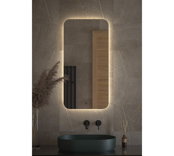 Изображение товара Зеркало DEFESTO с LED-подсветкой 50x100 см ИК - выключатель, Нейтральный белый свет OPTI DF 2805R