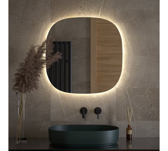 Изображение товара Зеркало DEFESTO с LED-подсветкой 18W 70x70 cm Без выключателя, Нейтральный белый свет OPTI DF 2850