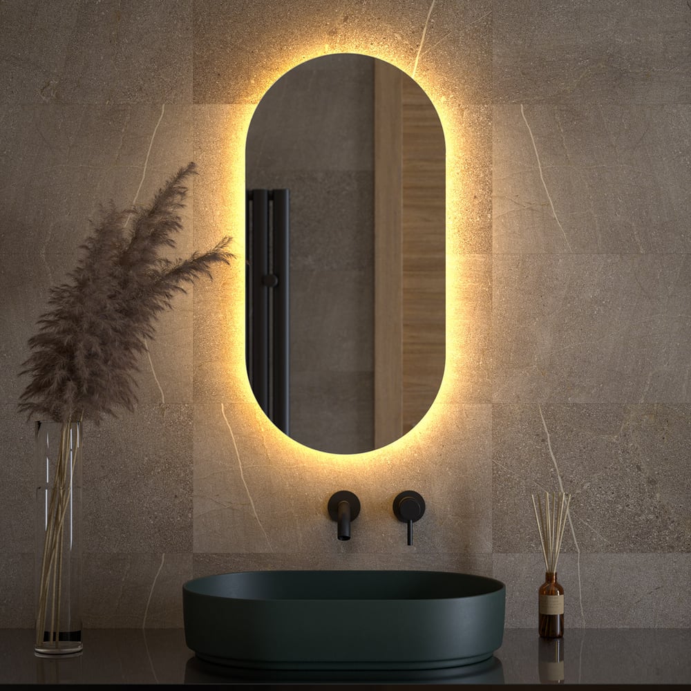 Изображение товара Зеркало DEFESTO с LED-подсветкой 20W 40x80 cm Без выключателя, Теплый белый свет OPTI DF 2912