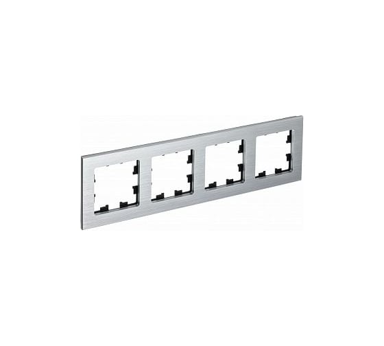 Изображение товара Рамка Systeme Electric AtlasDesign NATURE металл серебро 4-ая ATN312104