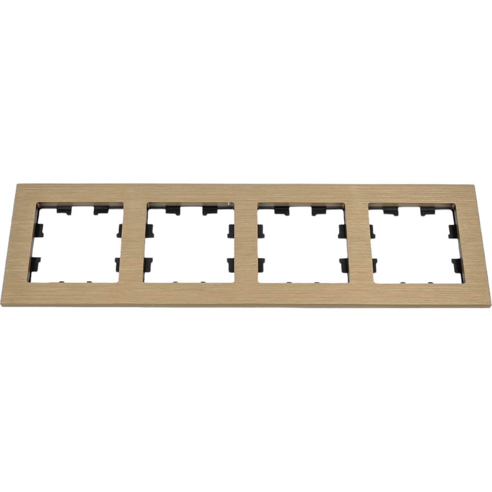 Изображение товара Рамка электромонтажная Systeme Electric AtlasDesign NATURE металл латунь 4 поста