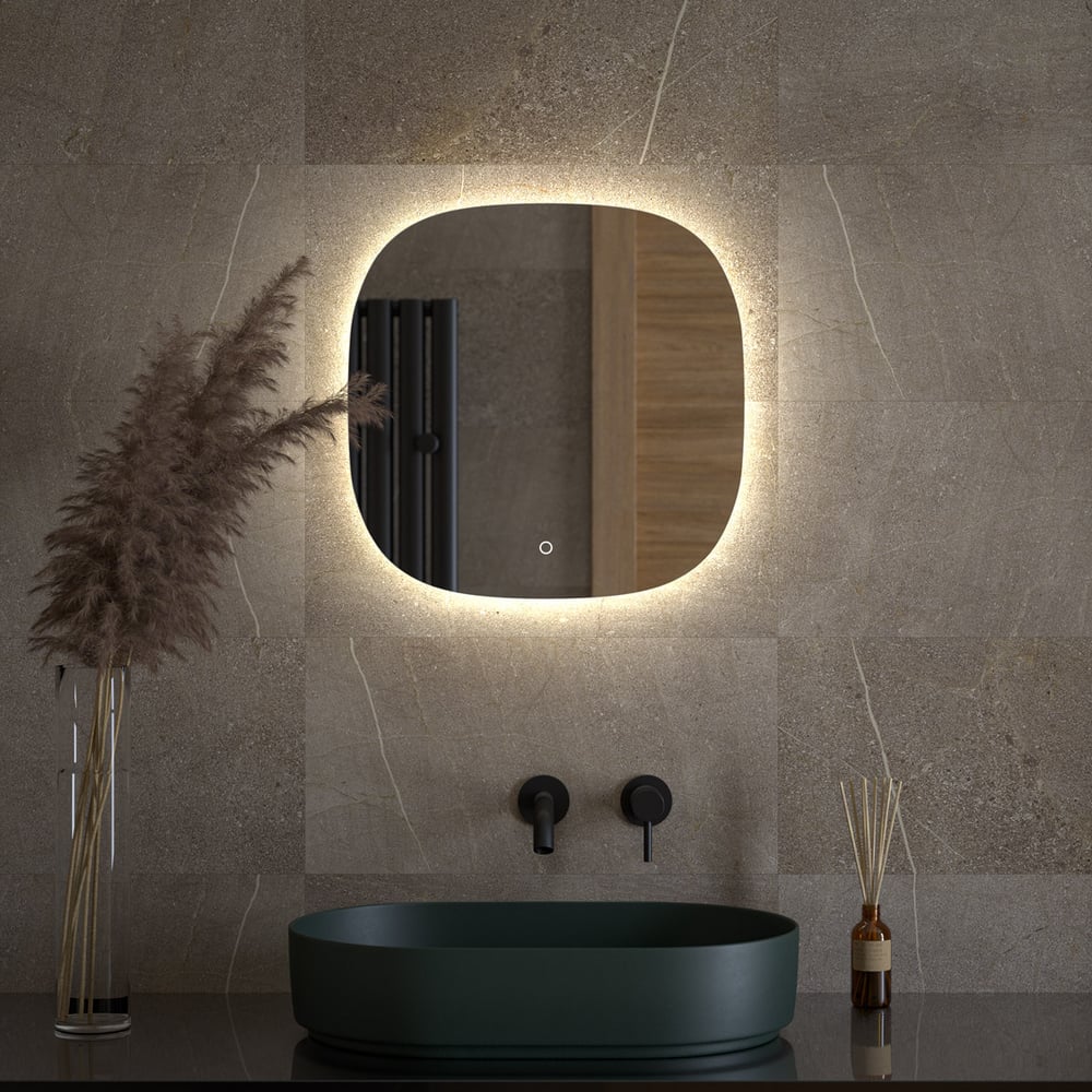 Изображение товара Зеркало DEFESTO с LED-подсветкой 12W 50x50 см сенсорное современное