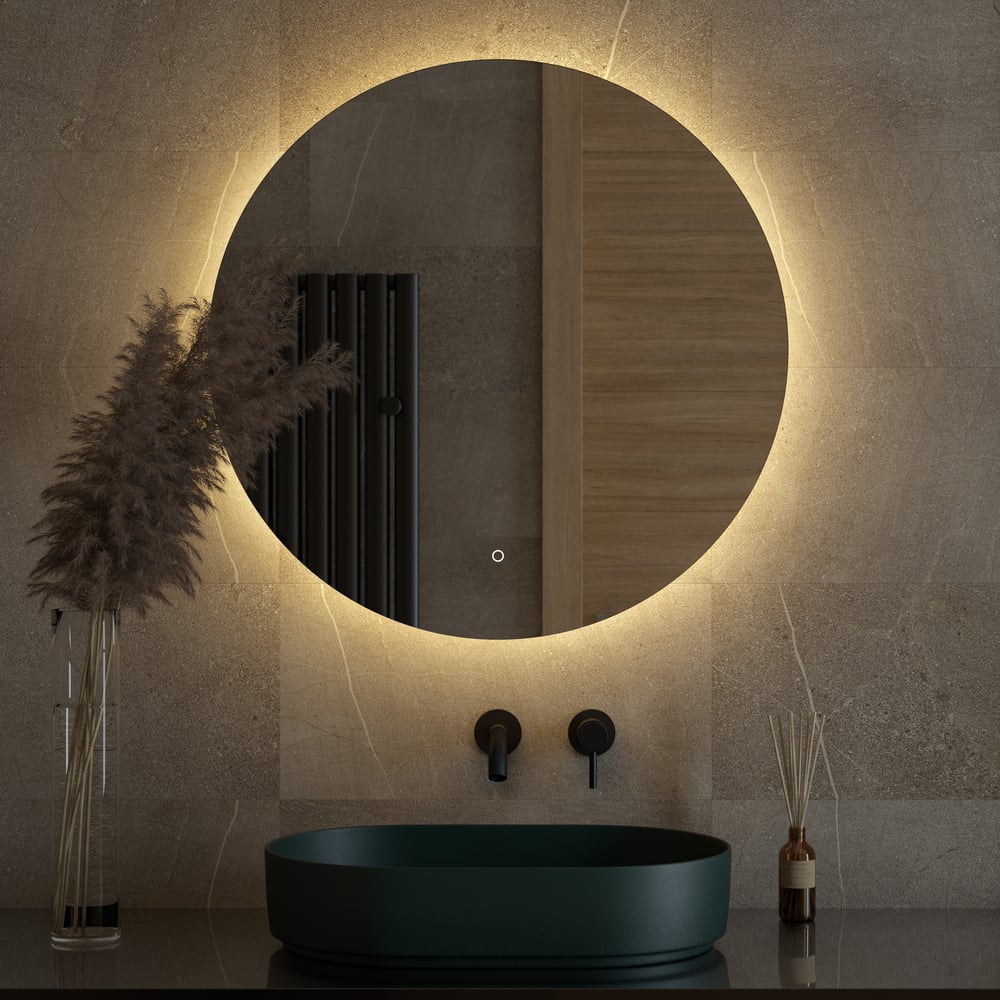 Изображение товара Зеркало DEFESTO с LED-подсветкой 25W Ø80 см сенсорное современное