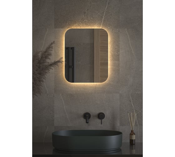 Изображение товара Зеркало DEFESTO с LED-подсветкой 40x50 см Без выключателя, Теплый белый свет OPTI DF 2811