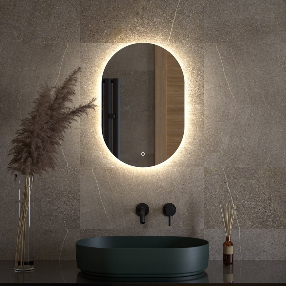 Изображение товара Зеркало DEFESTO с LED-подсветкой 16W 40x60 см сенсорный выключатель