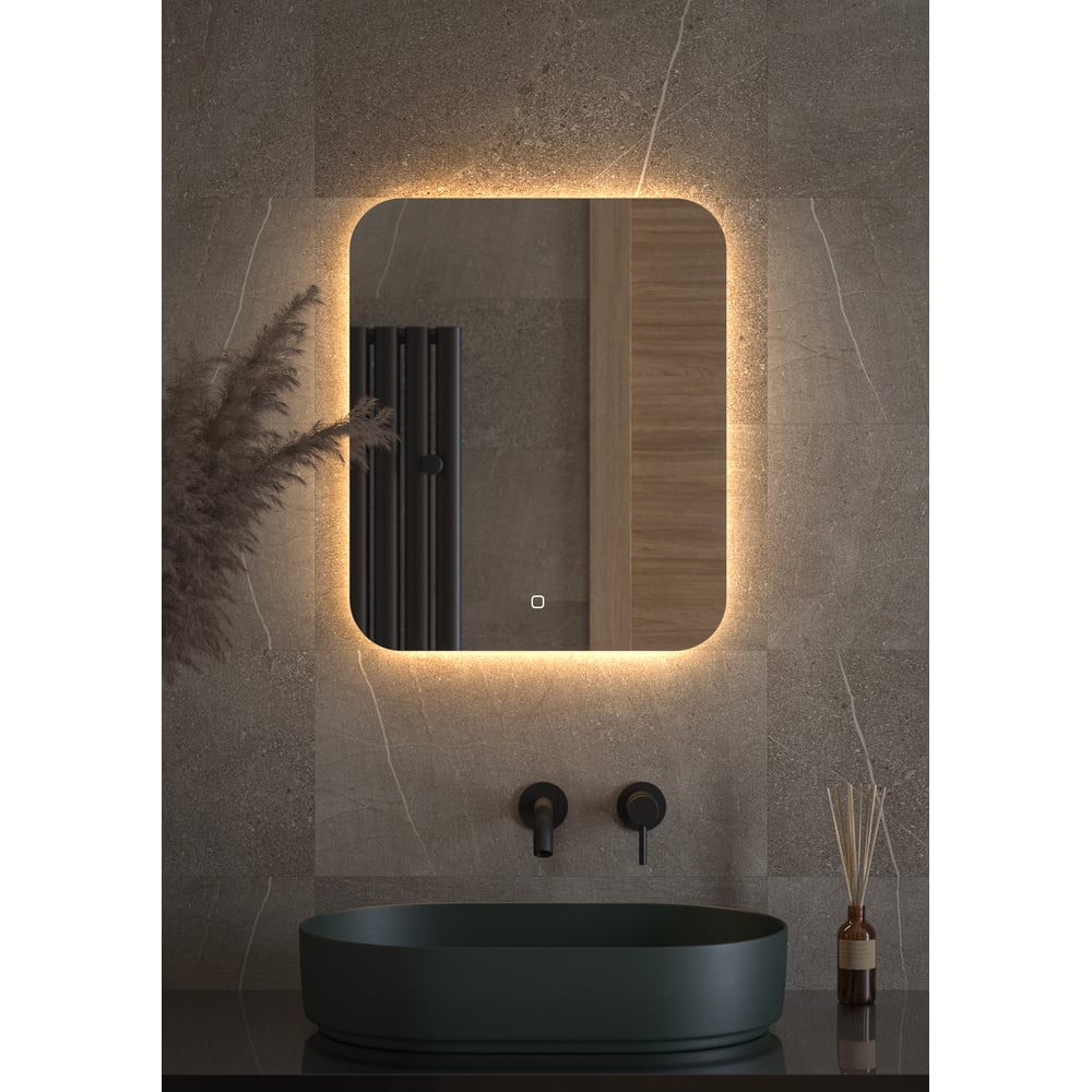Изображение товара Зеркало DEFESTO с LED-подсветкой 50x60 см Сенсорный выключатель