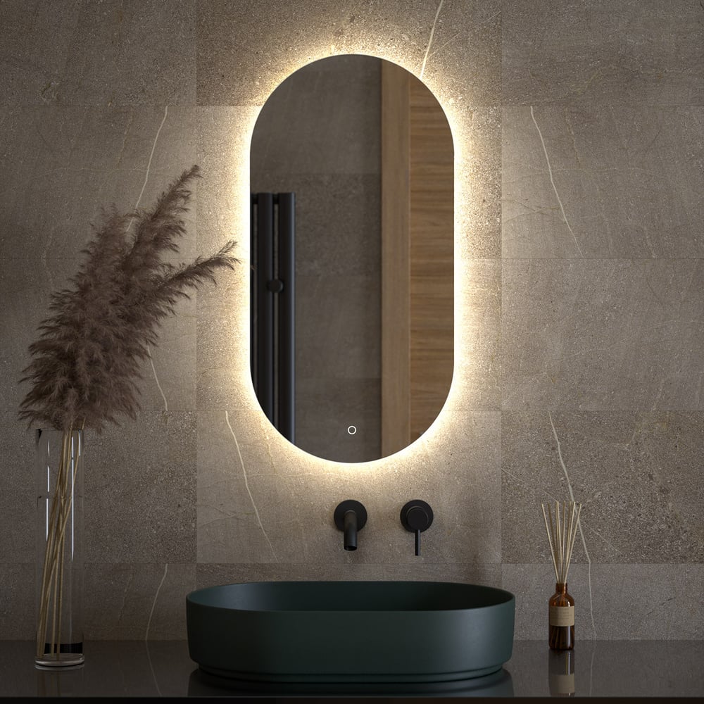 Изображение товара Зеркало DEFESTO с LED-подсветкой 40x80 см и сенсорным управлением