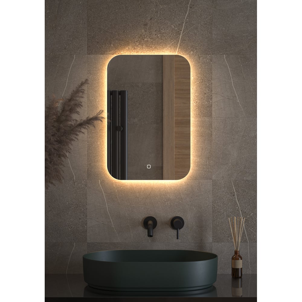 Изображение товара Зеркало DEFESTO с LED-подсветкой 40x60 см Сенсорный выключатель