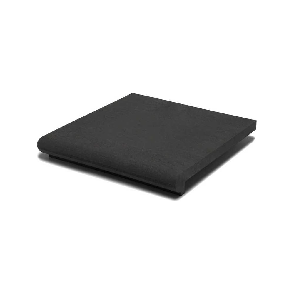 Изображение товара Угловая полимерпесчаная ступень WEECO Флоренция 355x355x23 мм графит 4 шт