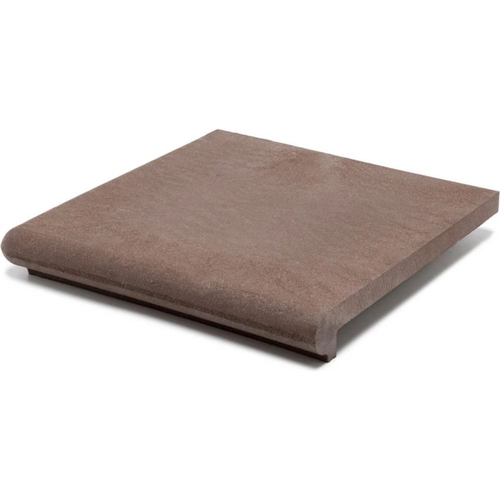 Изображение товара Ступень угловая полимерпесчаная WEECO Флоренция 355*355*23 мм, цвет шоколад ФУШ1