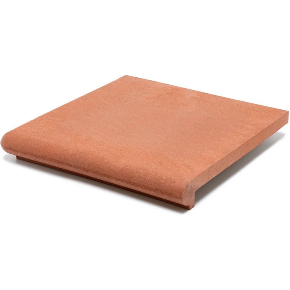Изображение товара Угловая полимерпесчаная ступень WEECO Флоренция 355x355x23 мм терракотовый 4 шт