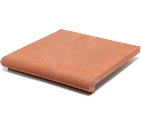 Изображение товара Ступень угловая полимерпесчаная WEECO Флоренция 355*355*23 мм, цвет терракот 4шт ФУТ4