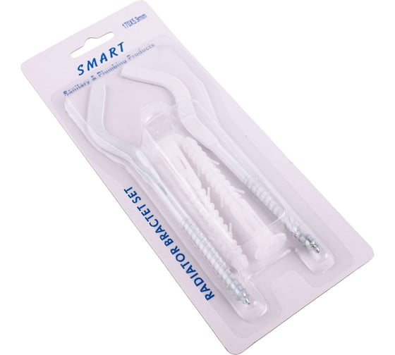 Изображение товара Кронштейн с дюбелем SMT белый, пара в блистере 1860W/5