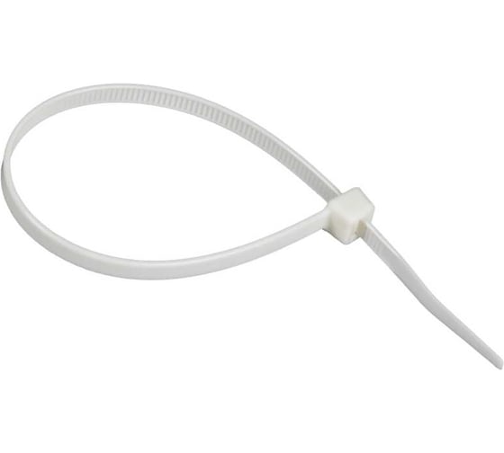 Изображение товара Хомут IEK P6.6 самозатухающий белый 4,8х200мм 100шт/упак UHH90-D048-200-100-K01