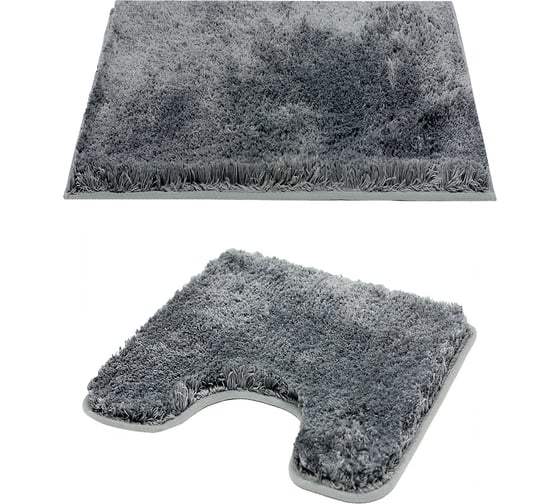 Изображение товара Комплект ковриков для ванны и туалета Bath Plus Тиволи серый DB4152/10