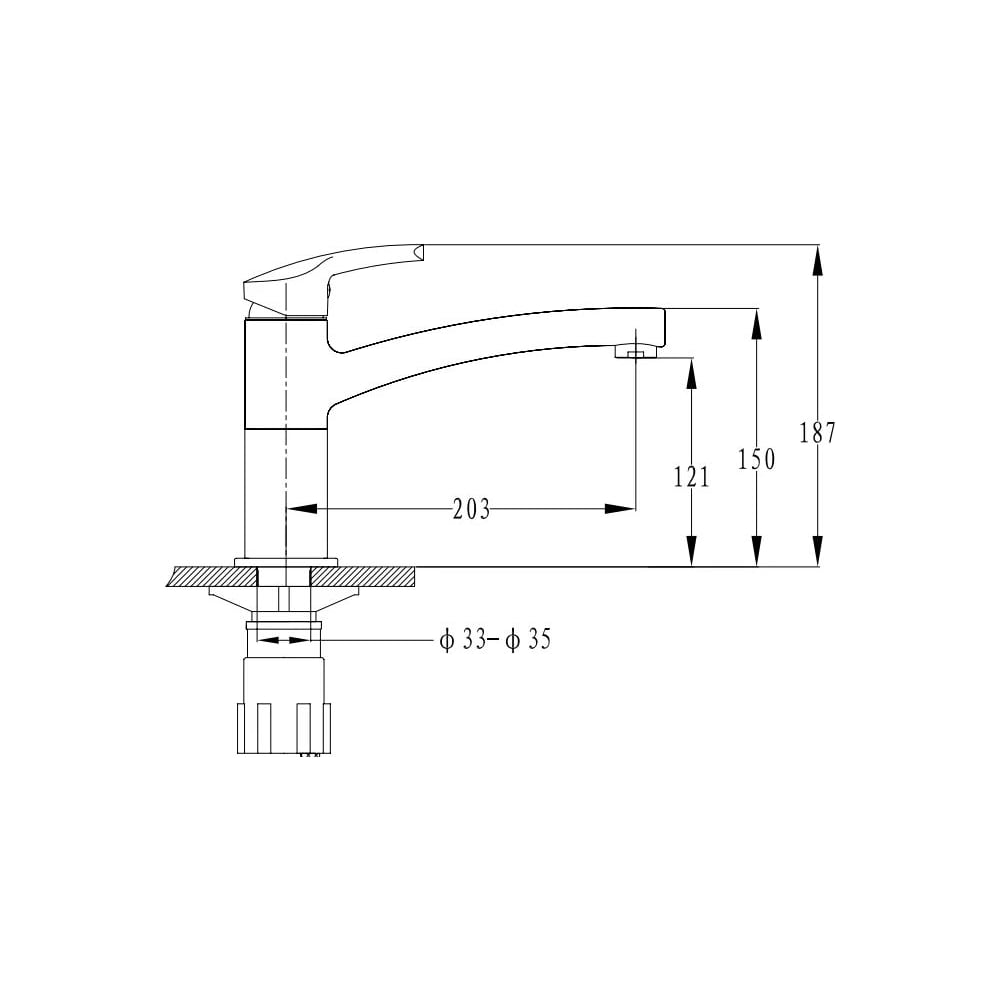 Изображение товара Смеситель для кухни GranFest Композит Литой кашемир однорычажный с поворотным изливом