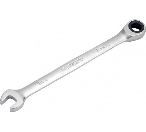 Изображение товара Комбинированный трещоточный ключ Gigant 8мм, Сталь Cr-V, 72 зуба, GRW8