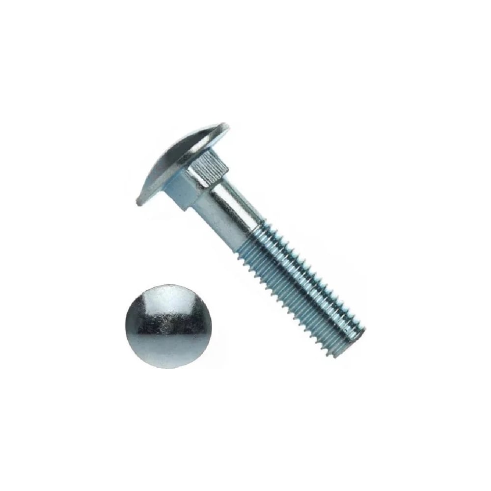 Изображение товара Мебельный болт DIN603 М8х50 оцинкованная сталь упаковка 100 шт