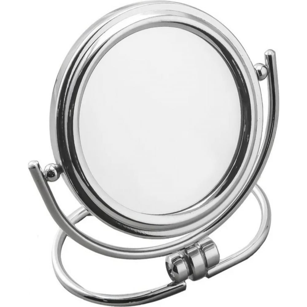 Купить Увеличительное складное косметическое зеркало Bath Plus, mini, хром, металл