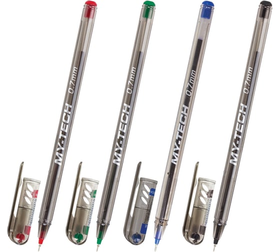 Изображение товара Ручка шариковая масляная Pensan My-Tech Colored, комплект 60 шт., палитра классических цветов ассорти, дисплей, 2240 143386