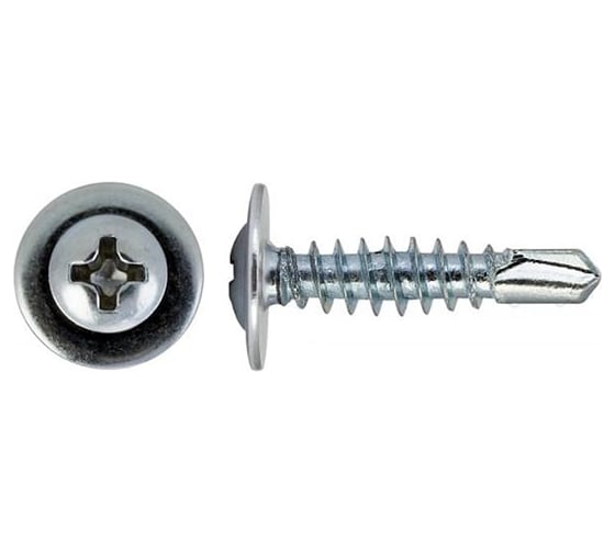 Изображение товара Саморез Евразия с прессшайбой со сверлом 4.2x41 , гальван. цинк (50шт.) 4687207141819