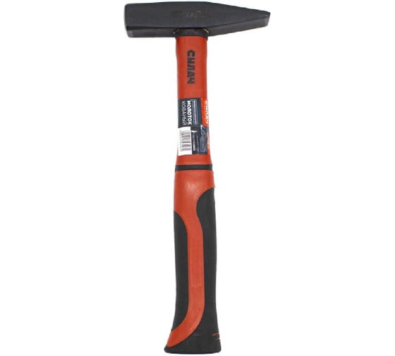 Изображение товара Молоток СИЛАЧ 400гр. с фибергласовой ручкой кованый (6/48) 023559