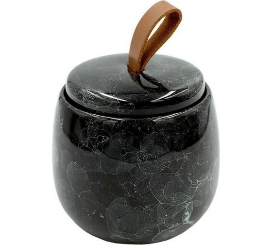 Изображение товара Баночка для ватных дисков Bath Plus PIETRA 9,6х7,5cm black W-CE2242AA-CT