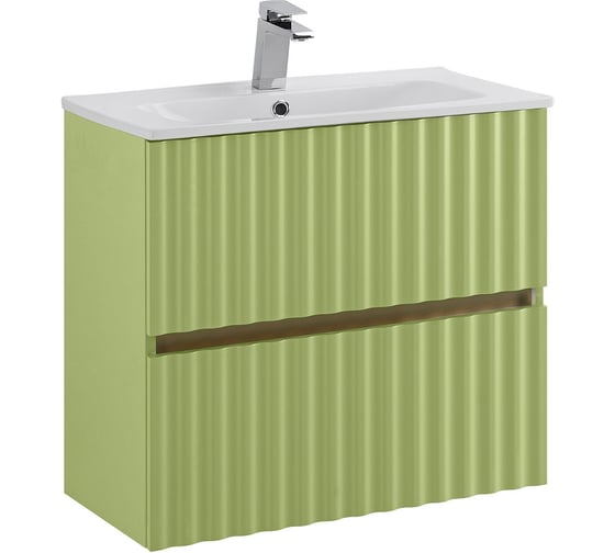 Изображение товара База под раковину подвесная Art&Max ELEGANT с двумя выкатными ящиками, с LED подсветкой ручек, Мята AM-ELEGANT-600-2C-SO-MN-P