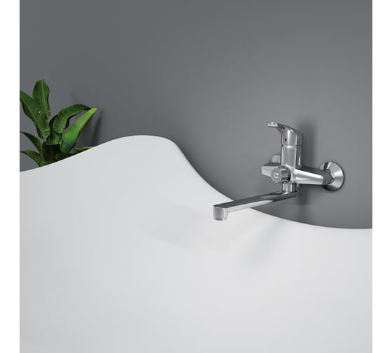 Изображение товара Смеситель для ванной настенный CAPEL c длинным изливом, ABS- пластик, хром, CAP-SV-H-03
