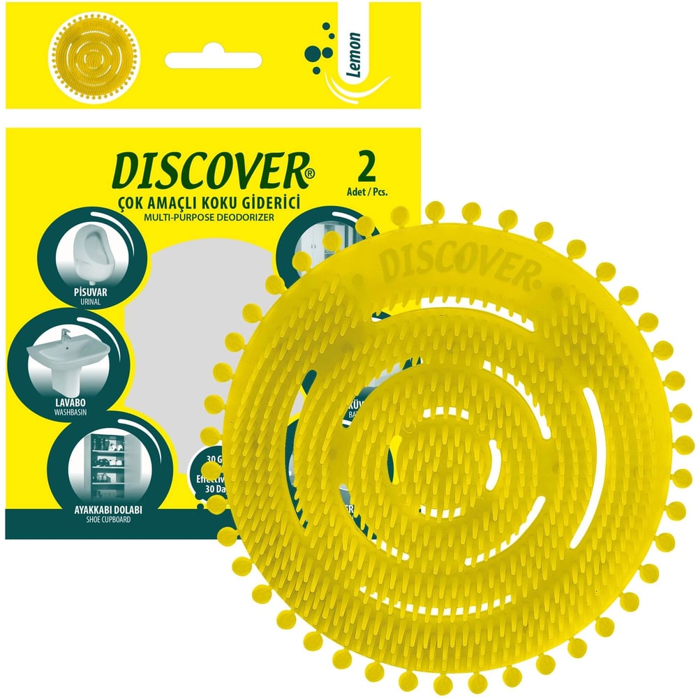 Изображение товара Ароматическая сетка для писсуара DISCOVER 2шт лимон 30 дней ароматизация