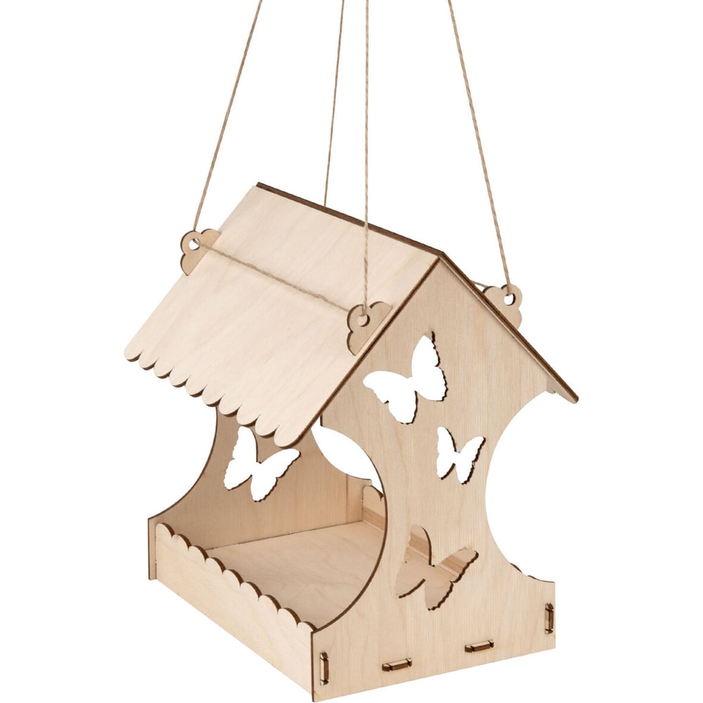 Изображение товара Кормушка для птиц ОФИСМАГ сборная модель 24х21х18 см из фанеры